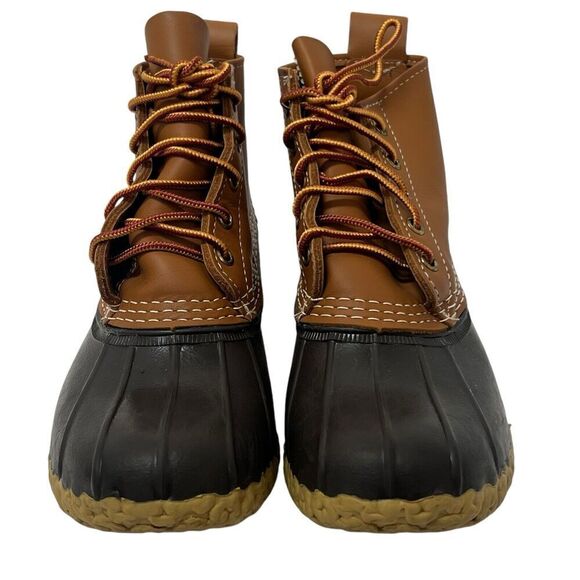 LL Bean Duck Brown Duck Rain Boots Size 6 Waterproof Leather Made in USA - Picture 4 of 15